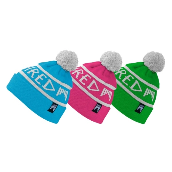 Shred Woodside beanie zelená čepice s bambulí