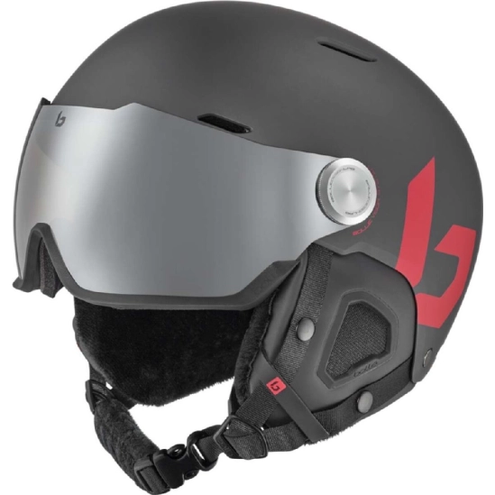 Bollé MIGHT VISOR Titanium Red Matte / Brown gun Cat 2 lyžařská helma