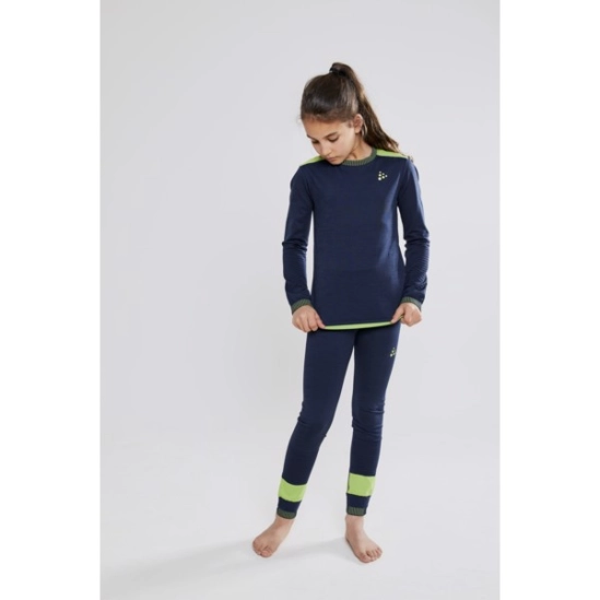 Craft Fuseknit Comfort Pants Junior blue/green funkční spodky