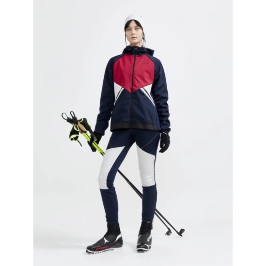 Craft Glide Hood Jacket W Blaze/machine dámská bunda na běžky