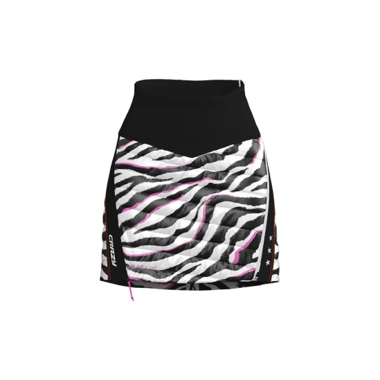 Crazy Skirt Channel Woman Black-zebra zateplená sukně