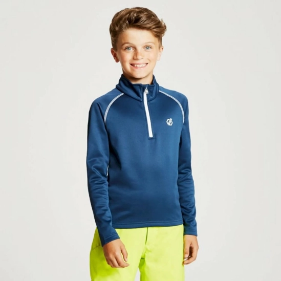 Dare2b Consist Core Stretch Half Zip Admiral blue dětské termo triko