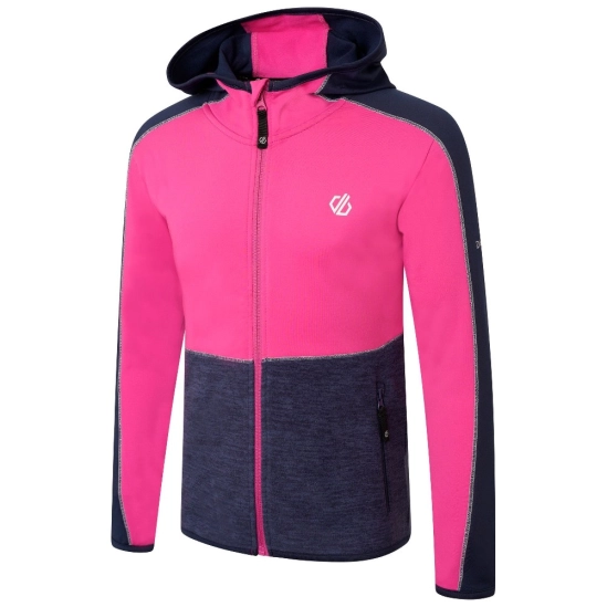 Dare2b Hasty Lightweight Core Stretch Midlayer Nightfall Navy Raspberry Rose