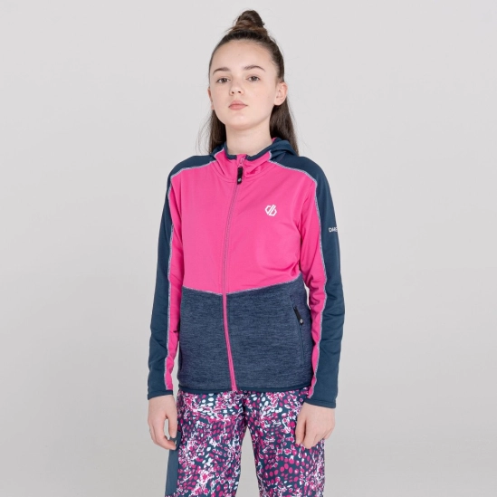 Dare2b Hasty Lightweight Core Stretch Midlayer Nightfall Navy Raspberry Rose