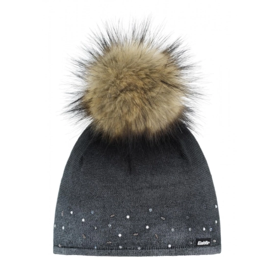 Eisbär Dip Dye Lux Crystal MÜ čepice s bambulí modrá/stříbrná