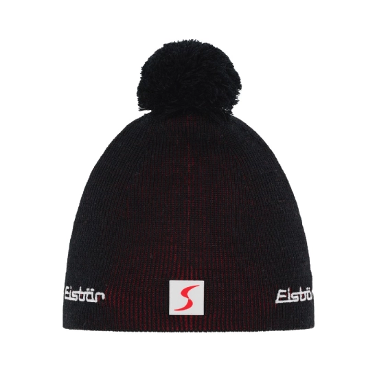 Eisbär Rippy Pompon MÜ RL SP black čepice s bambulí