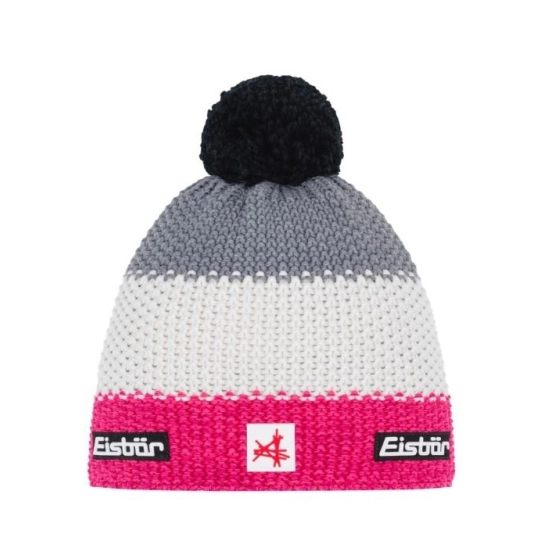 Eisbär Star Pompon MÜ SA Kids Pink čepice s bambulí