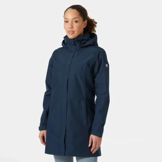 Helly Hansen Aden Long Rain Coat Navy dámský kabát