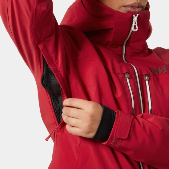 Helly Hansen Alphelia Lifaloft Red dámská lyžařská bunda