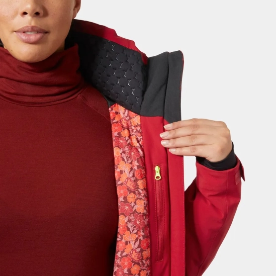 Helly Hansen Alphelia Lifaloft Red dámská lyžařská bunda