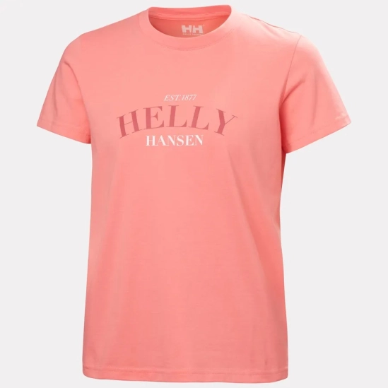 Helly Hansen Core Graphic T-Shirt 2.0 coral dámské tričko