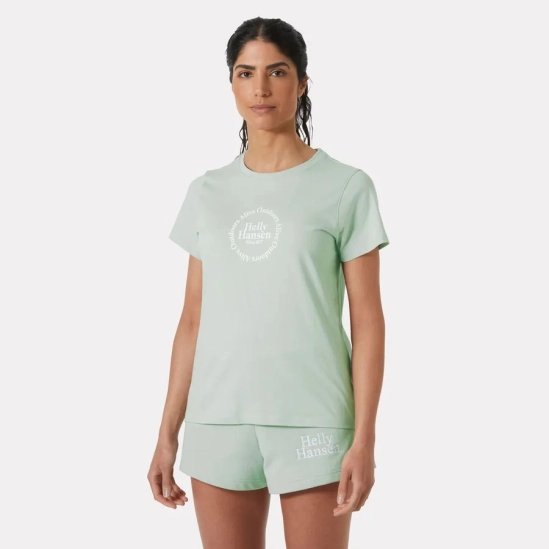 Helly Hansen Core Graphic T-Shirt Green mist dámské tričko