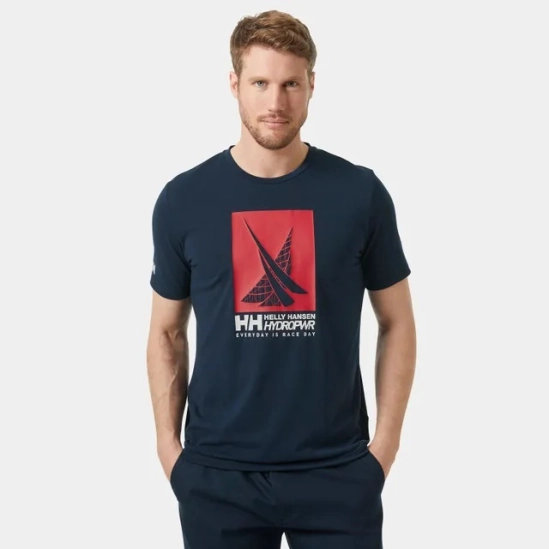 HH HP Race Graphic Sailing T-Shirt Navy pánské tričko