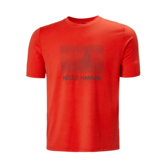Helly Hansen HP Race Graphic alert red pánské tričko