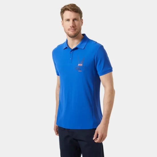 HH HP Race Sailing Polo M Cobalt pánské tričko