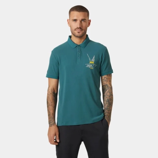 HH HP Race Sailing Polo M Dark creek pánské tričko