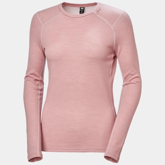 Helly Hansen Lifa Merino Midweight Crew Pink Salt dámské funkční triko