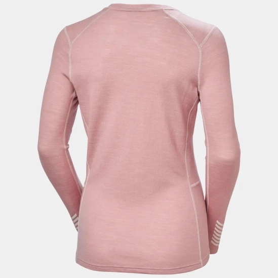 Helly Hansen Lifa Merino Midweight Crew Pink Salt dámské funkční triko