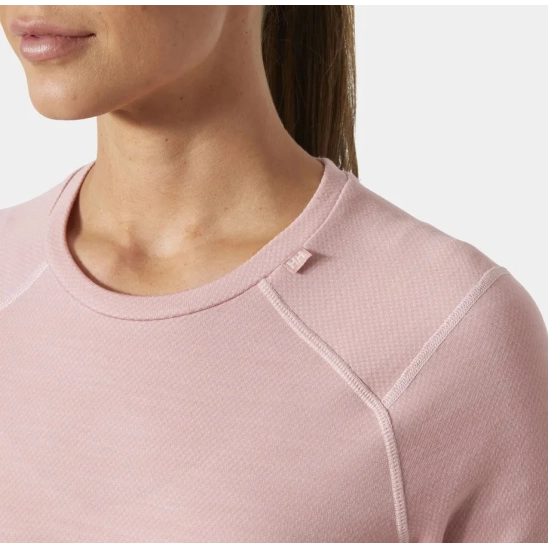 Helly Hansen Lifa Merino Midweight Crew Pink Salt dámské funkční triko