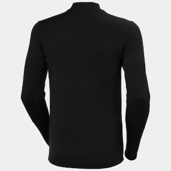 Helly Hansen Lifa Merino Midweight Logo Black pánské triko