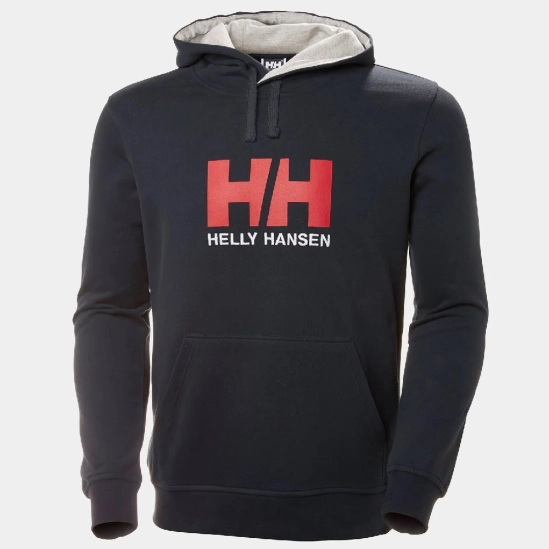 Helly Hansen Logo Hoodie Navy pánská mikina