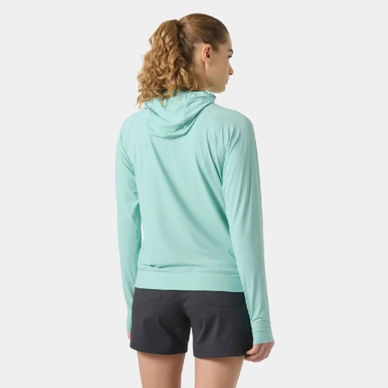 Helly Hansen Shine Solen 1/2 Zip Hoodie lagoon dámská mikina