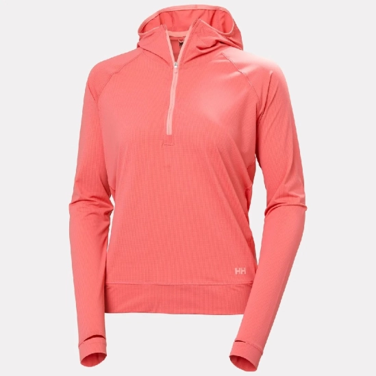 Helly Hansen Shine Solen 1/2 Zip Hoodie sunset pink dámská mikina