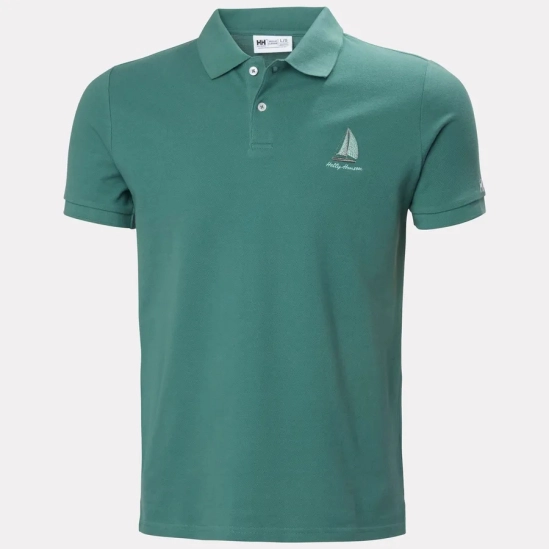 Helly Hansen Toulon Graphic Polo opal green pánské tričko