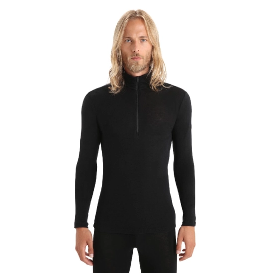 Icebreaker Everyday LS Half Zip M black pánské triko