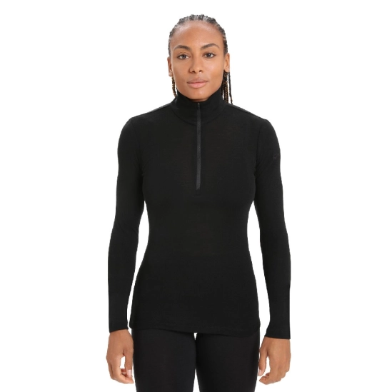 Icebreaker Everyday LS Half Zip W black dámské triko