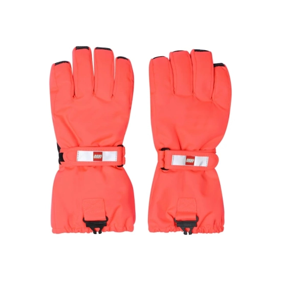 Lego Wear AZUN 705 Neon red dětské lyžařské rukavice