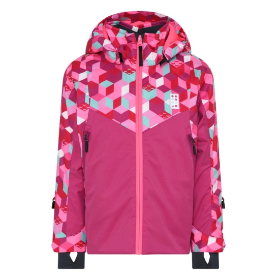 Lego Wear JESTED 704 - 472 Dark pink dětská lyžařská bunda
