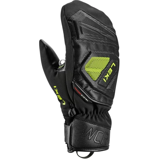 Leki WCR C-Tech 3D Junior Mitt black-ice lemon lyžařské palčáky