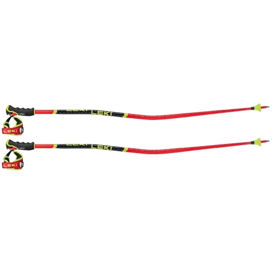 LEKI WCR GS 3D bright red -black-neonyellow lyžařské hůlky