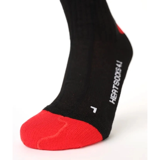 Lenz HEAT SOCK 4.1 toe cap black/red vyhřívané podkolenky