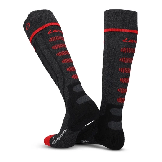 Lenz HEAT SOCK 5.1 toe cap anthracit/red vyhřívané podkolenky