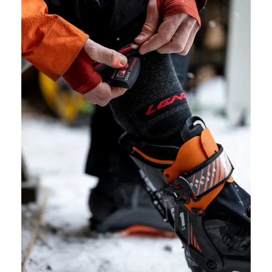 Lenz HEAT SOCK 4.1 toe cap black/red vyhřívané podkolenky