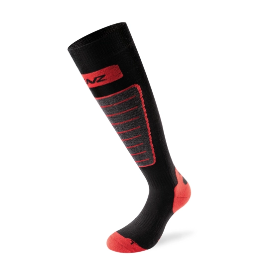 Lenz SKIING 1.0 lyžařské podkolenky black/grey/red