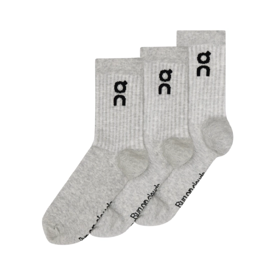 On Logo Sock High 3-pack heather grey sada ponožek