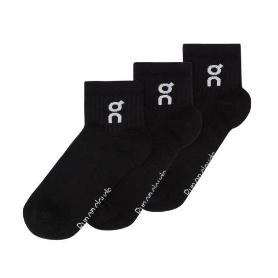 On Logo Sock Mid 3-pack black sada ponožek