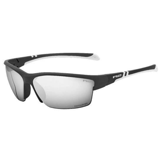 R2 HERO black matt-white photochromatic dětské sportovní brýle