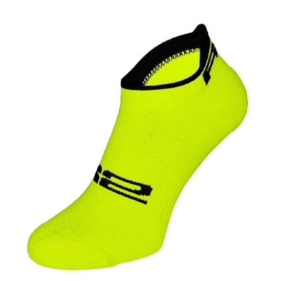 R2 TOUR neon yellow/black low cut cyklo ponožky