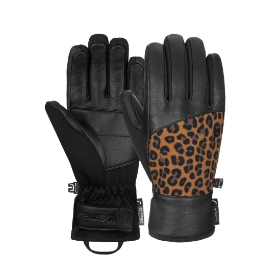 Reusch Beatrix R-TEX® XT Black/brown leopard dámské rukavice