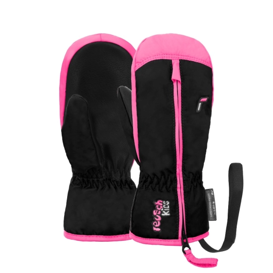 Reusch Ben Mitten black/pink dětské palčáky
