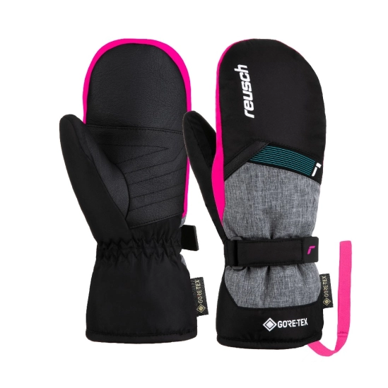 Reusch Flash Gore-Tex Mitt Junior black/black mel/pink glo palčáky
