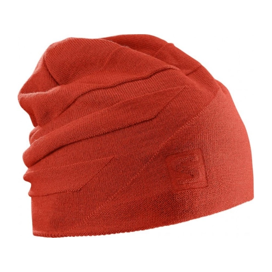 Salomon EAGLE beanie Lava orange freeride čepice