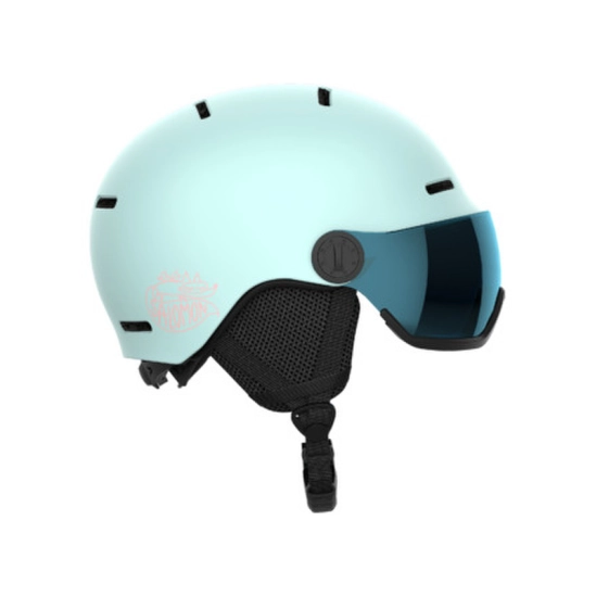 Salomon ORKA Visor Bleached Aqua/Univ FLS Blue dětská helma