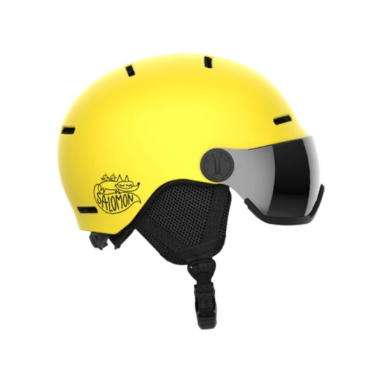 Salomon ORKA Visor Vibrant Yellow/Univ FLS Silver dětská helma
