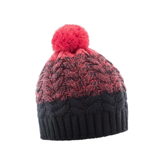 Salomon POLY Beanie Black/Hibiscus zimní čepice