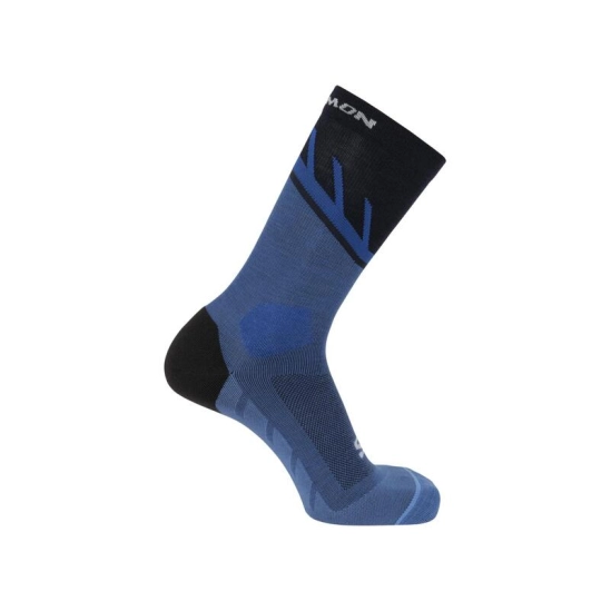 Salomon Speedcross Crew French blue/Carbon/Ibiza blue socks